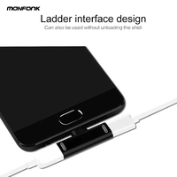 Monfonk adaptor pengisi daya, 2-in-1 Tipe C Splitter USB C Audio musik untuk iPad untuk Samsung untuk Huawei
