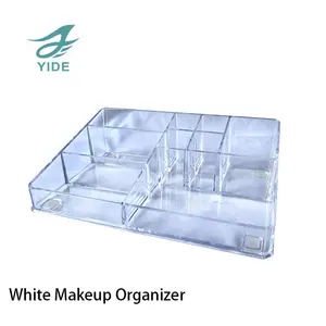YIDEウィッシュメイクアップオーガナイザー透明デスクビューティーコスメティックスオーガナイザーセットクリアホワイトメイクアップ収納引き出しスタンドメイク用