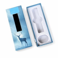 Boîte à tiroirs avec verrouillage anti-enfants, fenêtre en PET, insert en mousse EVA, papier enduit, impression couleur intégrale, boîte en carton personnalisée
