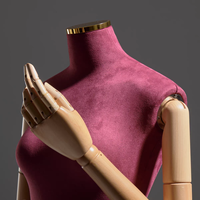 Mannequin de vitrine pour magasin de vêtements, mannequin de robe de mariée en daim, corps entier, accessoires de vitrine