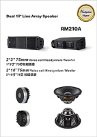 Amplificateur DSP RM210A 2200W, haut-parleur néodyme 10 pouces, caisson de basses actif professionnel, enceintes line array doubles 10 pouces en plastique
