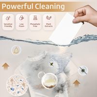 Bandes de lessive biodégradables à base de plantes, écologiques, jetables, pour laver les vêtements, emballage en enveloppe