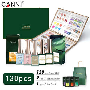 CANNI 130 PCS <span class=keywords><strong>Kit</strong></span> de vernis à ongles en gel professionnel pour manucure, utilisation en salon, <span class=keywords><strong>kit</strong></span> de vernis à ongles en gel UV personnalisé OEM, étiquette privée - Product Image 2