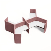 Poste de travail modulaire moderne pour personnel, bureau cloisonné sur mesure pour espace ouvert, mobilier de bureau modulaire pour 2/4/6 personnes