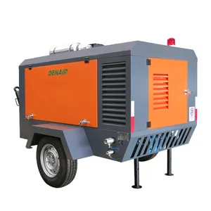 350 CFM Diesel Portable Screw Air Compressor Mining