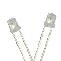 Puces TW à haut rendement Lentille diffuse claire 588-595nm 100 degrés 3mm 5mm Diode LED jaune à dessus plat pour lumières