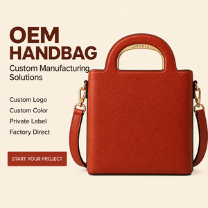 Women <b>Red</b> Box Handbag PU Leather Top Handle Bag Compact Square Purse with Gold Hardware Custom Logo OEM ODM - Product Image 1