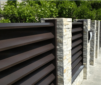 Panneau de clôture en aluminium sur mesure de haute qualité, clôture de sécurité et d'intimité, clôture à lamelles pour jardin, cour arrière, patio