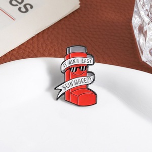 เข็มกลัดเคลือบลายตลกๆ รูปนางฟ้าสีชมพู สำหรับผู้ที่เป็นโรคหอบหืด ไม่ใช่เรื่องง่ายที่จะมีอาการหายใจติดขัด ของขวัญเครื่องประดับสำหรับสาวๆ - Product Image 4