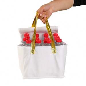 Sac isotherme à déjeuner personnalisé, bon marché, réutilisable, en polyester, avec doublure en aluminium, motif imprimé, pour le stockage des aliments et des glaces - Product Image 5