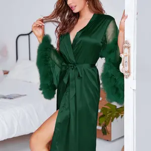 Custom Wholesale Silk Nighty Sleepwear Satin Plain Dyed, Pajamas 100 Silk Women Elegant Pyjamas Set/