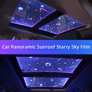JINXIN Voiture Starrying Top Full Star SLCD Illusion colorée <span class=keywords><strong>Ciel</strong></span> étoilé Film Demi-fenêtre Toit ouvrant panoramique Film Auvent - Product Image 2