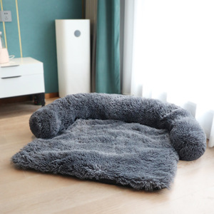 Qbellpet-sofá cama con almohada para perro, cama suave impermeable para dormir, perrera larga de felpa para gato, manta para mascota - Product Image 6