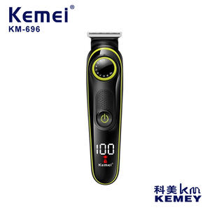 Kemei <b>Hair</b> Trimmer Km 696 With Lcd Display Usb Charging 5 In 1 Rechargeable <b>Clippers</b> For Men Beard Trimmer - Product Image 5