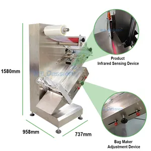 Emballage automatique de flux de légumes pour Machine d'emballage d'oreillers d'asperges fraîches