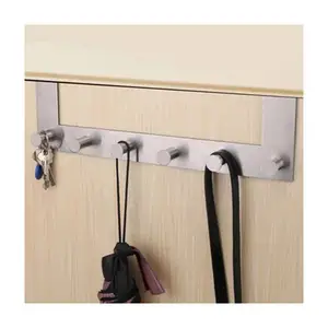 Non Punching Traceless 304 Stainless Steel Door Hook Thicken Hanging Door Back Hook Bedroom Clothes Hanger