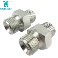 Adaptateur hydraulique haute pression 1B BSP mâle 60 degrés avec joint ou raccord en acier au carbone pour tuyau