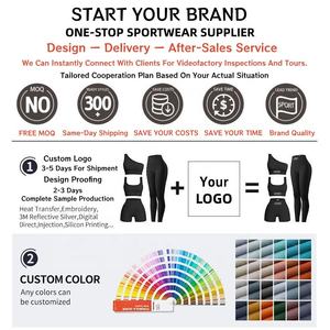 Ensemble de sport pour femmes de haute qualité, soutien-gorge de sport, leggings taille haute, manches longues, vêtements de sport pour la salle de sport, fabricant de vêtements de sport, ensemble de yoga pour la remise en forme - Product Image 5