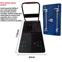 Carretilla de plataforma plana Hengyu, capacidad de carga pesada de hasta 400 kg (800 lb)