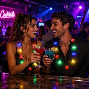 Christmas Party Led Jumbo <b>Bulb</b> Necklace Pendant with 3 <b>Light</b> Settings for Family Gatherings Rave Costume Accessores bar Parties - Product Image 4