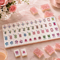 Jeu de Mahjong et de Poker de Luxe Moderne Premium 160 Pièces en Acrylique Multicouche Scintillant Nacré pour Collectionneurs