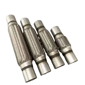 Double tressé en acier inoxydable Convient pour BMW et Audi Tuyau d'extrémité flexible Silencieux d'échappement Tuyau flexible d'échappement - Product Image 1