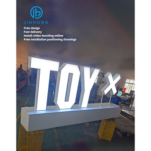 3D Thư ký material3d thư ký tường treo phụ kiện 3D thép không gỉ thư ký bên ngoài Logo Led nhà sản xuất - Product Image 3