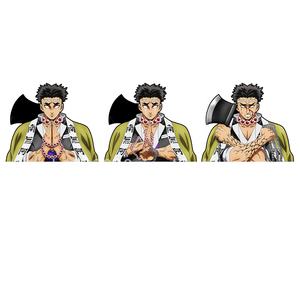 Decoración de <span class=keywords><strong>Manga</strong></span>, <span class=keywords><strong>Demon</strong></span> <span class=keywords><strong>Slayer</strong></span>, Pegatinas de Anime en 3D, Impermeables, Ecológicas, Material PET, Arte Mural, Regalo para Laptop y Auto - Product Image 3