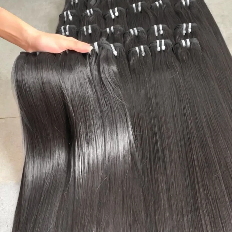 Raw Bone Straight Bulk Human Hair 100% Full Cuticle Aligned Natural Vietnamese Hair Extensions Factory Wholesale Price