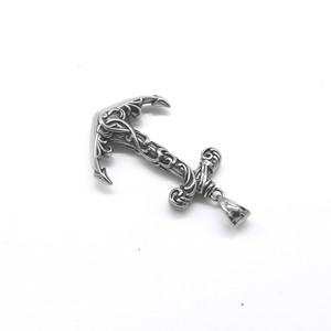 yunnique Anchor Pendant Necklace Stainless Steel Unisex Retro Style Fashion Jewelry Minimalist Design <b>Chain</b> Necklace - Product Image 2