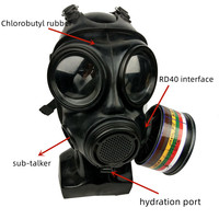 High Quality CBRN Gas Mask & NBC Survival Escape Reusable Silicone Respirator with Gas Mask Filter Cartridge Gas Mask Respirator