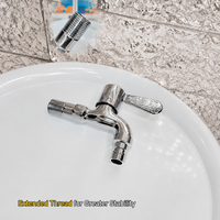 Robinet de lavage OUDU moderne à poignée unique en cuivre, avec robinet d'arrêt mécanique et bec col de cygne, mitigeur eau froide/chaude pour usage commercial