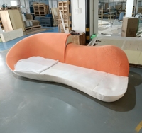 Canapé modulaire Leerle super confortable et élégant, design en forme de L, trois places, revêtement en cuir véritable, éponge écologique, style italien moderne