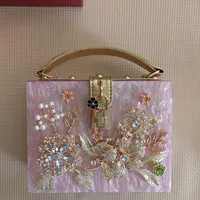 Sac à main de soirée en résine, sac à main unique et tendance, résistant à l'eau, multicolore pour femmes, disponible au meilleur prix