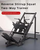 Mesin Latihan Olahraga Kelas Komersial, Baja, Split Leg Press, Pedal Kaki Fungsi Ganda, Tablet Loading Machine, Squat 45 Derajat, Aman