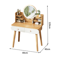 Nouvelle conception élégante et moderne, table de maquillage en bois gris avec rangement pour la chambre à coucher