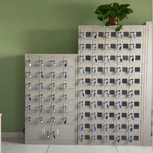 多機能電子メタル携帯電話充電ロッカー キー/指紋/顔認証/<span class=keywords><strong>QR</strong></span>コードロック解除 オフィス/学校/試験場保管用 - Product Image 6