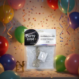 Guirnalda de Luces LED para Fiestas, 2.5 Metros, Multicolor, con Batería, Decoración para Fiestas - Product Image 2
