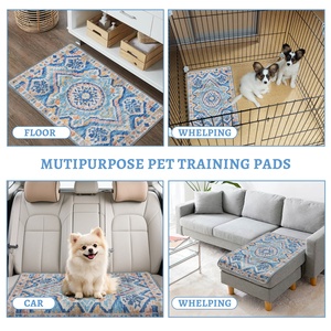 HIPHOPPET Absorbent Wieder verwendbare wasch bare Welpen-Hunde trainings pads Wasserdichtes, rutsch festes, auslaufs ic heres, schnell trocknendes, umwelt freundliches Pee-Pad für Haustiere - Product Image 6