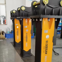 Marteau hydraulique SQ50 le plus vendu avec moteur et burin de 100 mm pour excavatrices de 9 à 16 tonnes, état neuf
