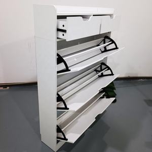 <span class=keywords><strong>VASAGLE</strong></span> Étagère à chaussures moderne, armoire à chaussures à 4 niveaux, étagère à chaussures en bois avec tiroir de rangement pour la maison - Product Image 3