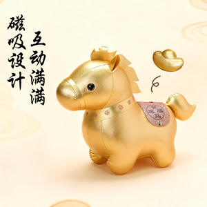 Boneka Maskot Tahun Zodiak Kuda 2026 Hadiah Tahun Baru Imlek Mainan Boneka Plush - Product Image 4