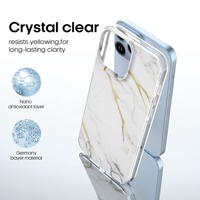 Desainer Logo Kustom Casing Ponsel Bening TPU IML IMD Cetak Marmer Dicat Bunga Warna-warni Casing Ponsel untuk iPhone 12 13 14