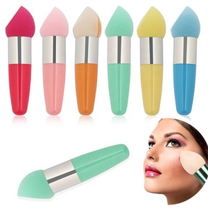 2024 Women Tip Cosmetic <strong>Twist</strong> up Pen Makeup Egg Vegan Puff Customized Blender Cosmetic <strong>Make</strong> up <strong>Sponge</strong> With Handle - Product Image 1