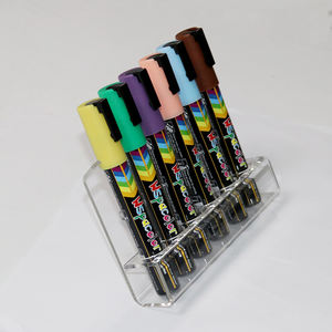 Marqueur à craie à pointe réversible 18 couleurs marqueur à craie liquide non toxique effaçable à l'eau pour le dessin artistique et le pating - Product Image 1