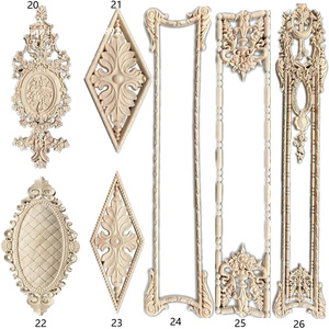 Moulage d'architecture en <span class=keywords><strong>bois</strong></span> non peint, ensemble de meubles de haute qualité, moulage bâtiment en Rose, incrustation - Product Image 5