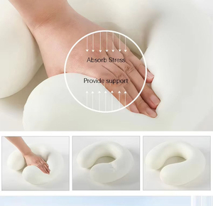 Cuscino Cervicale Ergonomico in Memory Foam Effetto Seta Ghiacciata, per Viaggi in Aereo, Auto e Riposini in Ufficio - Product Image 4