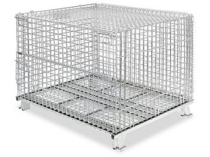 Jaula de almacenamiento, marco de malla plegable, carrito de logística de alta resistencia, cesta de clasificación exprés, jaula de rotación de almacén, jaula de almacenamiento móvil - Product Image 3