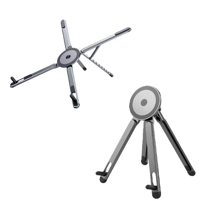 New Foldable Magnetic Aluminium Alloy Portable Laptop Tablet Stand, Foldable Adjustable Height Notebook Stand,for Phones / IPads