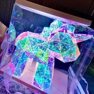 Buena venta LED Musical unicornio peluche Animal Halloween intermitente maquillaje brillante juguete perfecto noche regalo - Product Image 3